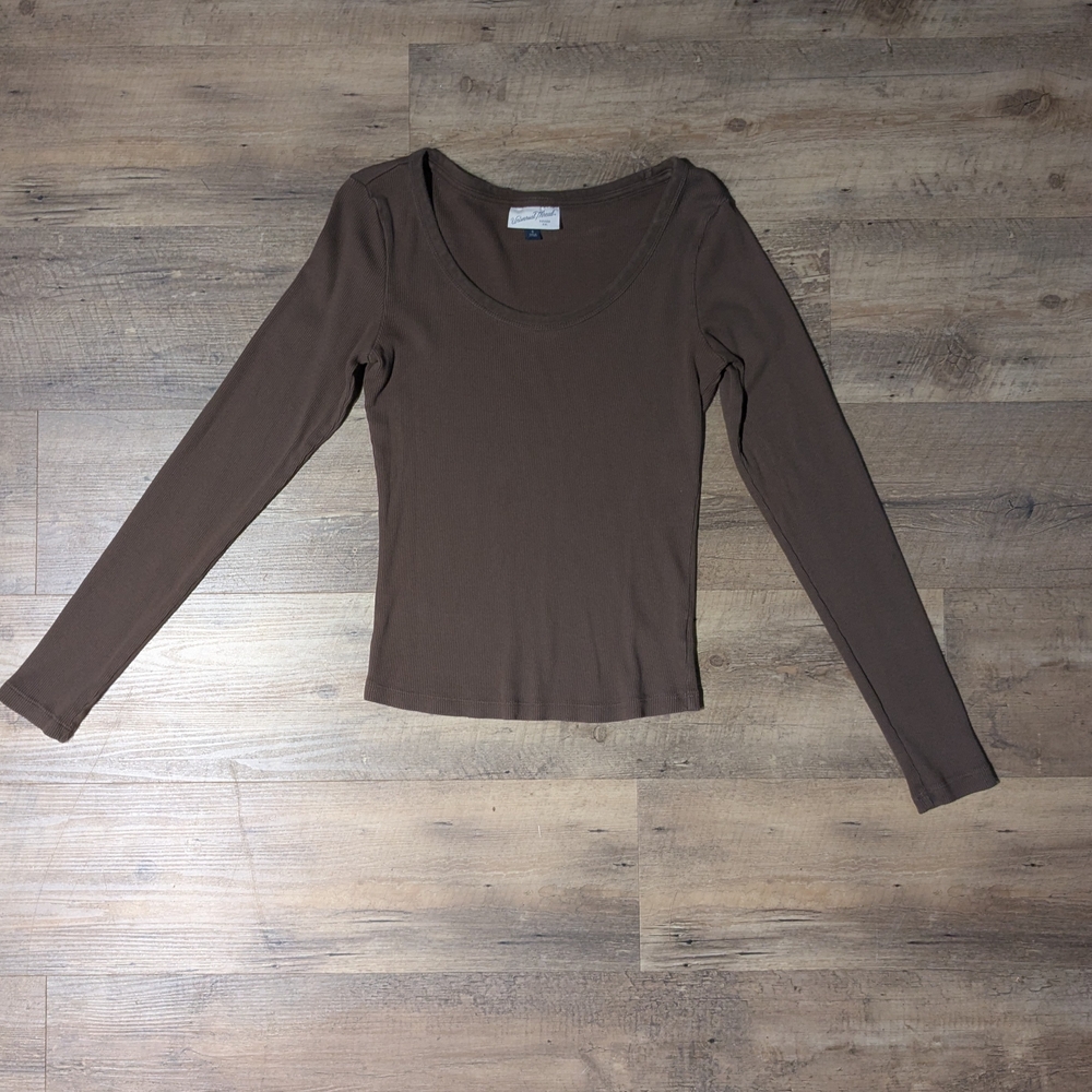 Universal Thread Chocolate Brown Long Sleeve Top